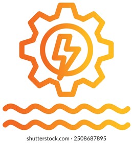 hydro power icon vector illustration concept for renewable energy icons with perfect gradient color symbol background