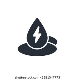 hydro power icon. vector.Editable stroke.linear style sign for use web design,logo.Symbol illustration