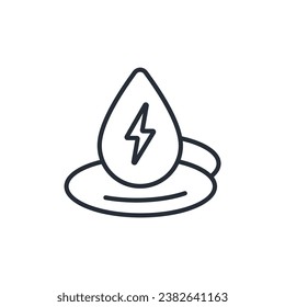 hydro power icon. vector.Editable stroke.linear style sign for use web design,logo.Symbol illustration