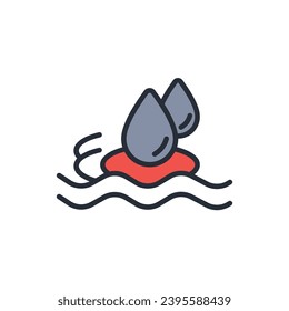 hydro power icon. vector.Editable stroke.linear style sign for use web design,logo.Symbol illustration.