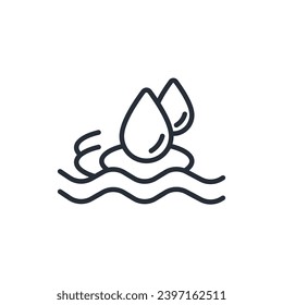 hydro power icon. vector.Editable stroke.linear style sign for use web design,logo.Symbol illustration.