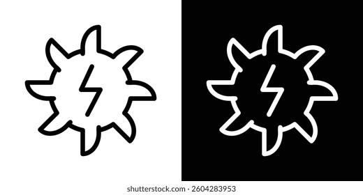 Hydro power icons vectors set in stroke line style.