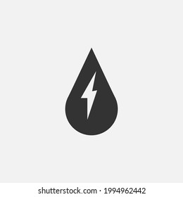 Hydro Power icon.Vector illustration isolated on white background.Eps 10.