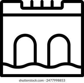 hydro power line icon illustration vector