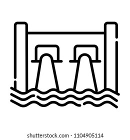 Hydro power station icon