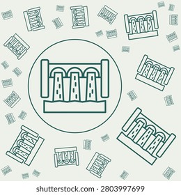 Hydro Power trendy vector illustration in flat style beauteous background.eps
