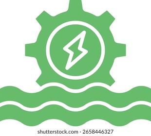 Icono de Vector de energía hidroeléctrica. Se puede utilizar para aplicaciones de impresión, móviles y de Web.