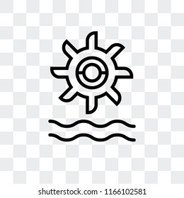 Hydro power vector icon isolated on transparent background, Hydro power logo concept