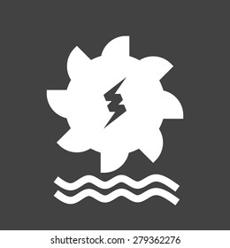 Hydro Power, Water, Dam Icon Vector Image. Can Also Be Used For Energy And Technology. Suitable For Web Apps, Mobile Apps And Print Media.