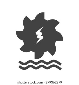 Hydro power, water, dam icon vector image. Can also be used for energy and technology. Suitable for web apps, mobile apps and print media.