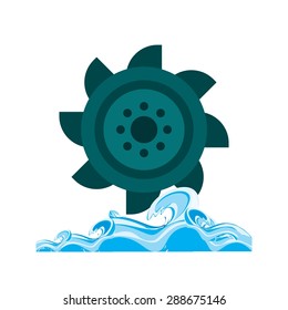 Hydro power, water, dam icon vector image. Can also be used for energy and technology. Suitable for web apps, mobile apps and print media.