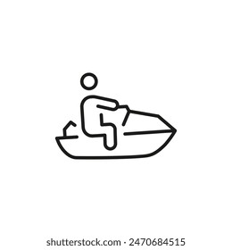 Hydro scooter icon. Simple hydro scooter icon for social media, app, and web design. Vector illustration.