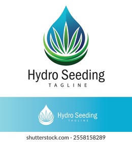 Hydro Seeding logo design template.