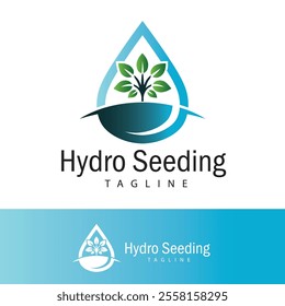 Hydro Seeding logo design template.