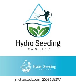 Hydro Seeding logo design template.