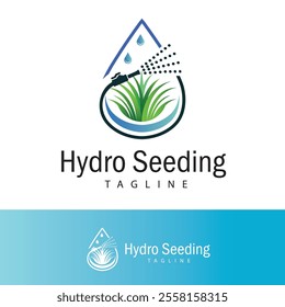 Hydro Seeding logo design template.