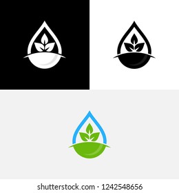 Hydro Seeding Plant Water Nature Icon Logo