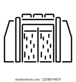 Hydro station icon outline vector. Power energy. Water plant