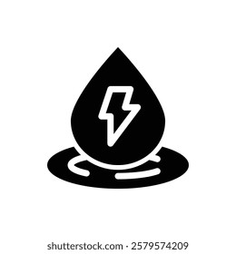 Hydro Water Glyph Icon. Hydro Water Icon