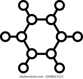 Hydrocarbon Vector Line Icon Design