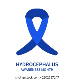 Hydrocephalus Awareness Ribbon Poster Blue Bow Stock Vector (Royalty ...