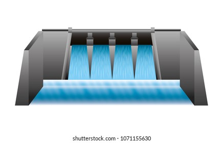hydroelectric dam isolated icon
