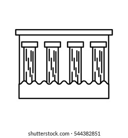 hydroelectric dam isolated icon vector illustration design