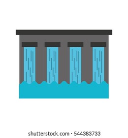 hydroelectric dam isolated icon vector illustration design