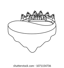 hydroelectric dam on terrain