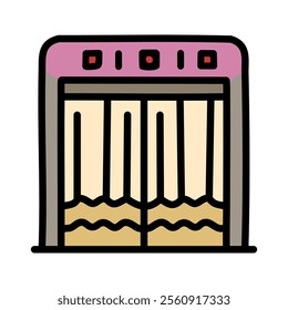 Hydroelectric flat icon vector sign