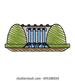 hydroelectric plant surrounded by trees icon image 