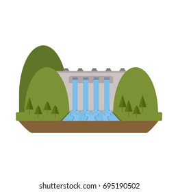 hydroelectric plant surrounded by trees icon image 