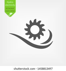 Hydroelectric Power Generator icon. Hydroelectricity generation concept vector illustration