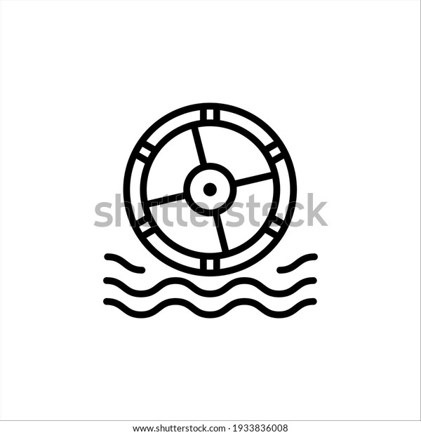 Hydroelectric power plant. Energy from water.\
Environmentally friendly source of energy. Renewable, rechargeable\
form of energy. Vector sign in a simple style isolated on a white\
background.\
64x64