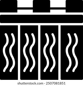 Hydroelectric Power Station Glyph Vector Icon Design