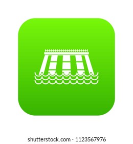Hydroelectric power station icon digital green for any design isolated on white vector illustration