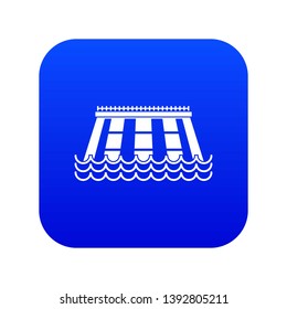 Hydroelectric power station icon digital blue for any design isolated on white vector illustration