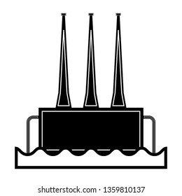 Hydroelectric power station icon. Vector illustration design