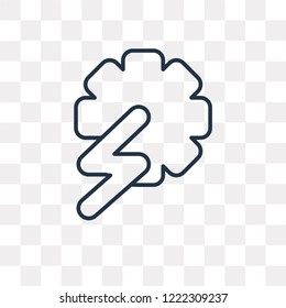 Hydroelectric power station vector outline icon isolated on transparent background, high quality linear Hydroelectric power station transparency concept can be used web and mobile