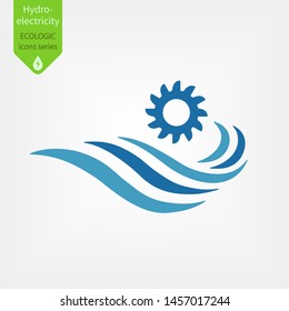 Hydroelectric Power Stations icon. Hydroelectricity generation concept vector illustration