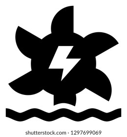 Hydroelectric Power Vector Icon