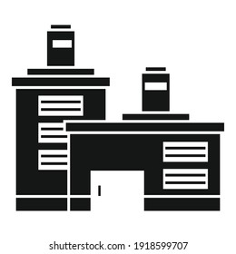 Hydroelectric recycle factory icon. Simple illustration of hydroelectric recycle factory vector icon for web design isolated on white background