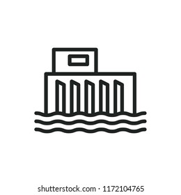 hydroelectric station vector icon