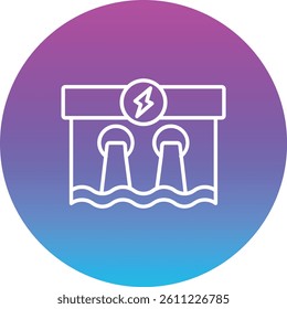 Hydroelectric vector icon. Can be used for printing, mobile and web applications.