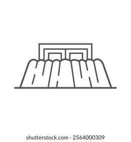 Hydroelectric vector icon design with white background.