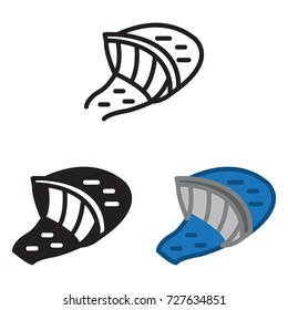 Hydroelectric water station icon in three variations. Water dam icon.