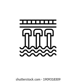 Hydroelectricity icon in vector. Logotype
