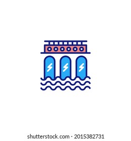 Icono de hidroelectricidad en vector. Logotipo