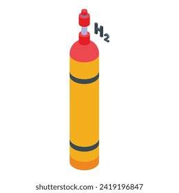 Hydrogen balloon icon isometric vector. Fueling storing. Bio water generation