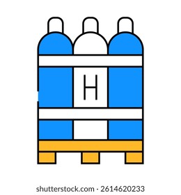 hydrogen biogas line icon vector. hydrogen biogas sign. isolated symbol illustration